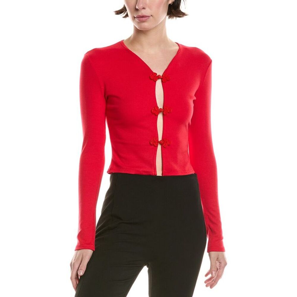 Abbey Womens  Cardigan, Red